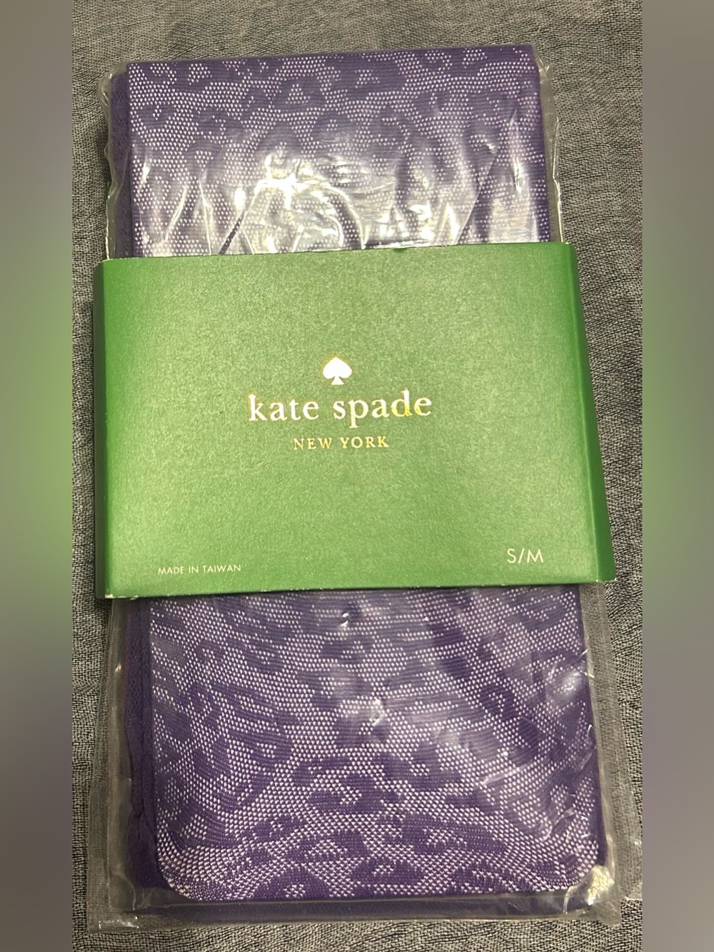 kate spade  Sonia purple patterned tights S/M